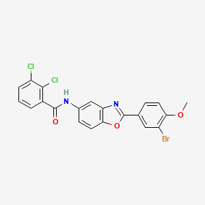 molecular formula C21H13BrCl2N2O3 B4970942 N-[2-(3-bromo-4-methoxyphenyl)-1,3-benzoxazol-5-yl]-2,3-dichlorobenzamide 