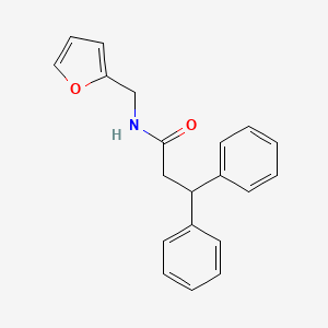 molecular formula C20H19NO2 B4970976 N-(furan-2-ylmethyl)-3,3-diphenylpropanamide CAS No. 5685-82-5