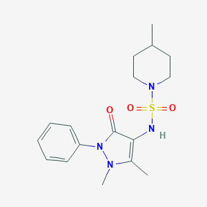 molecular formula C17H24N4O3S B497099 N-(1,5-dimethyl-3-oxo-2-phenyl-2,3-dihydro-1H-pyrazol-4-yl)-4-methylpiperidine-1-sulfonamide CAS No. 890598-92-2