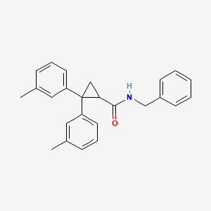 molecular formula C25H25NO B4971030 N-benzyl-2,2-bis(3-methylphenyl)cyclopropane-1-carboxamide CAS No. 6076-18-2