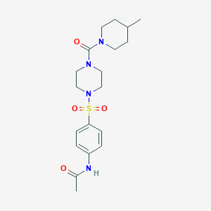 molecular formula C19H28N4O4S B497104 N-(4-((4-(4-methylpiperidine-1-carbonyl)piperazin-1-yl)sulfonyl)phenyl)acetamide CAS No. 890605-49-9