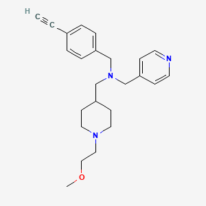 molecular formula C24H31N3O B4971085 N-[(4-ethynylphenyl)methyl]-1-[1-(2-methoxyethyl)piperidin-4-yl]-N-(pyridin-4-ylmethyl)methanamine 