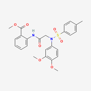 molecular formula C25H26N2O7S B4971110 METHYL 2-{2-[N-(3,4-DIMETHOXYPHENYL)4-METHYLBENZENESULFONAMIDO]ACETAMIDO}BENZOATE 