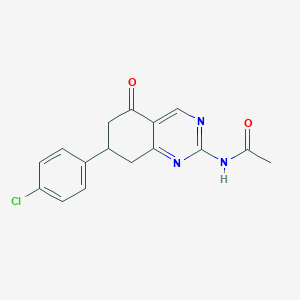 molecular formula C16H14ClN3O2 B4971161 N-[7-(4-chlorophenyl)-5-oxo-5,6,7,8-tetrahydroquinazolin-2-yl]acetamide 