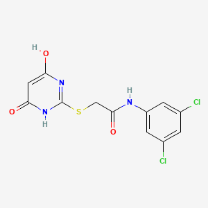molecular formula C12H9Cl2N3O3S B4971166 N-(3,5-dichlorophenyl)-2-[(4-hydroxy-6-oxo-1H-pyrimidin-2-yl)sulfanyl]acetamide 