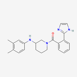 molecular formula C23H26N4O B4971289 N-(3,4-dimethylphenyl)-1-[2-(1H-imidazol-2-yl)benzoyl]-3-piperidinamine 