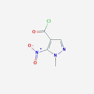 molecular formula C5H4ClN3O3 B049713 1-Methyl-5-nitro-1H-pyrazole-4-carbonyl chloride CAS No. 121568-18-1