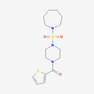molecular formula C15H23N3O3S2 B497140 1-{[4-(2-Thienylcarbonyl)-1-piperazinyl]sulfonyl}azepane CAS No. 876894-87-0