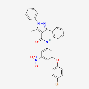 N-[3-(4-bromophenoxy)-5-nitrophenyl]-5-methyl-1,3-diphenyl-1H-pyrazole-4-carboxamide