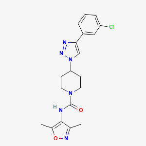 4-[4-(3-chlorophenyl)-1H-1,2,3-triazol-1-yl]-N-(3,5-dimethyl-4-isoxazolyl)-1-piperidinecarboxamide