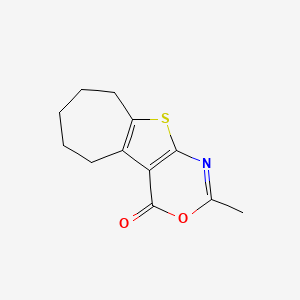 molecular formula C12H13NO2S B4971492 2-methyl-6,7,8,9-tetrahydro-4H,5H-cyclohepta[4,5]thieno[2,3-d][1,3]oxazin-4-one CAS No. 63826-35-7