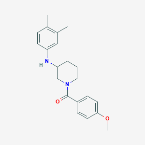 N-(3,4-dimethylphenyl)-1-(4-methoxybenzoyl)-3-piperidinamine