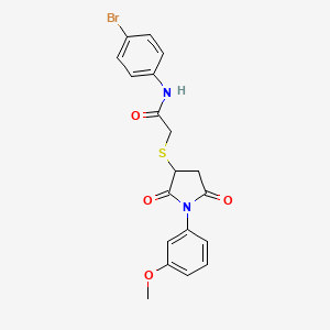 N-(4-bromophenyl)-2-{[1-(3-methoxyphenyl)-2,5-dioxo-3-pyrrolidinyl]thio}acetamide
