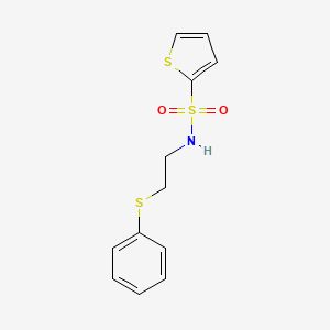 molecular formula C12H13NO2S3 B4971637 N-[2-(phenylsulfanyl)ethyl]thiophene-2-sulfonamide 