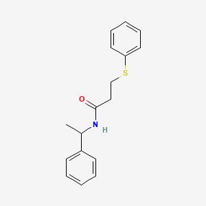 molecular formula C17H19NOS B4971762 N-(1-phenylethyl)-3-(phenylthio)propanamide 