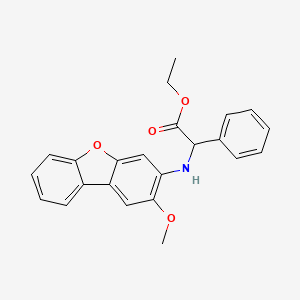 molecular formula C23H21NO4 B4971822 ETHYL 2-[(2-METHOXYDIBENZO[B,D]FURAN-3-YL)AMINO]-2-PHENYLACETATE 