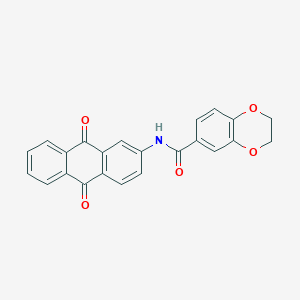 molecular formula C23H15NO5 B4971950 N-(9,10-dioxoanthracen-2-yl)-2,3-dihydro-1,4-benzodioxine-6-carboxamide 