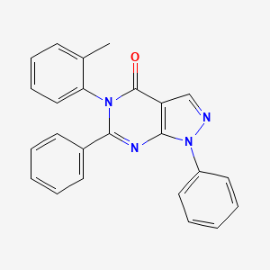 molecular formula C24H18N4O B4972030 5-(2-methylphenyl)-1,6-diphenyl-1,5-dihydro-4H-pyrazolo[3,4-d]pyrimidin-4-one 