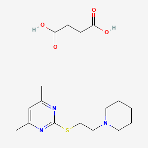 molecular formula C17H27N3O4S B4972104 butanedioic acid;4,6-dimethyl-2-(2-piperidin-1-ylethylsulfanyl)pyrimidine 