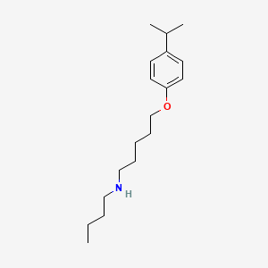 molecular formula C18H31NO B4972231 N-butyl-5-(4-propan-2-ylphenoxy)pentan-1-amine 