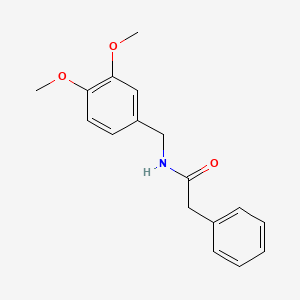 molecular formula C17H19NO3 B4972237 N-[(3,4-dimethoxyphenyl)methyl]-2-phenylacetamide 