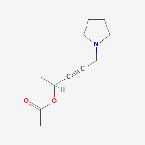 molecular formula C11H17NO2 B4972268 5-Pyrrolidin-1-ylpent-3-yn-2-yl acetate 