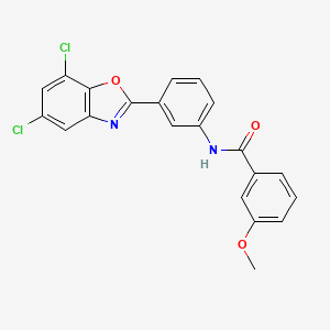 molecular formula C21H14Cl2N2O3 B4972317 N-[3-(5,7-dichloro-1,3-benzoxazol-2-yl)phenyl]-3-methoxybenzamide 