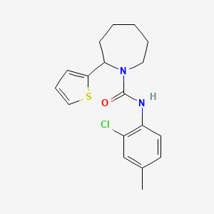 molecular formula C18H21ClN2OS B4972356 N-(2-Chloro-4-methylphenyl)-2-(thiophen-2-YL)azepane-1-carboxamide 
