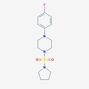 molecular formula C14H20FN3O2S B497238 1-(4-Fluorophenyl)-4-(1-pyrrolidinylsulfonyl)piperazine CAS No. 927640-74-2