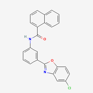 molecular formula C24H15ClN2O2 B4972560 N-[3-(5-chloro-1,3-benzoxazol-2-yl)phenyl]naphthalene-1-carboxamide 