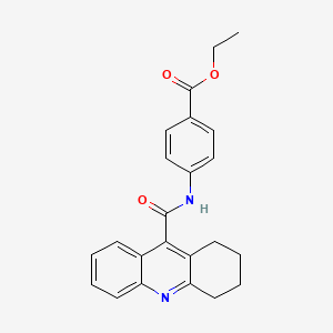 molecular formula C23H22N2O3 B4972726 ETHYL 4-(1,2,3,4-TETRAHYDROACRIDINE-9-AMIDO)BENZOATE 