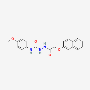 molecular formula C21H21N3O4 B4972783 N-(4-methoxyphenyl)-2-[2-(naphthalen-2-yloxy)propanoyl]hydrazinecarboxamide 