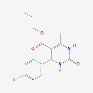 molecular formula C15H17BrN2O3 B4972912 Propyl 4-(4-bromophenyl)-6-methyl-2-oxo-1,2,3,4-tetrahydropyrimidine-5-carboxylate 