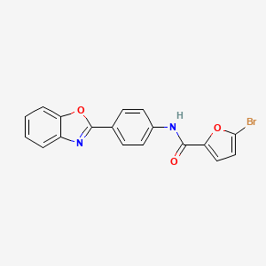 molecular formula C18H11BrN2O3 B4972983 N-[4-(1,3-benzoxazol-2-yl)phenyl]-5-bromofuran-2-carboxamide 