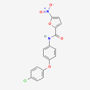 molecular formula C17H11ClN2O5 B4973114 N-[4-(4-chlorophenoxy)phenyl]-5-nitrofuran-2-carboxamide 