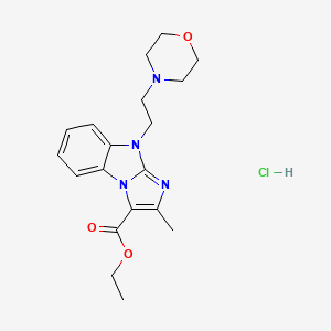 molecular formula C19H25ClN4O3 B4973175 Ethyl 2-methyl-4-(2-morpholin-4-ylethyl)imidazo[1,2-a]benzimidazole-1-carboxylate;hydrochloride 