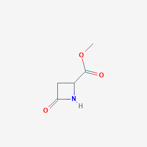 molecular formula C5H7NO3 B049732 Methyl 4-oxoazetidine-2-carboxylate CAS No. 111222-19-6