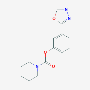 molecular formula C14H15N3O3 B497324 3-(1,3,4-Oxadiazol-2-yl)phenyl piperidinecarboxylate CAS No. 838851-99-3