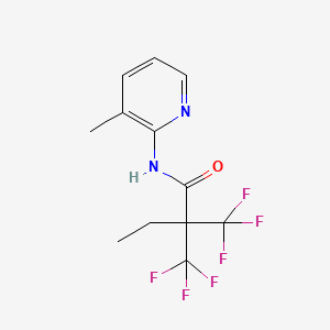 molecular formula C12H12F6N2O B4973521 N-(3-methylpyridin-2-yl)-2,2-bis(trifluoromethyl)butanamide 