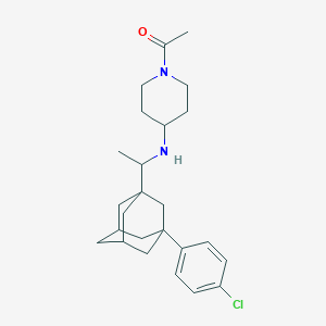 molecular formula C25H35ClN2O B4973699 1-[4-[1-[3-(4-chlorophenyl)-1-adamantyl]ethylamino]piperidin-1-yl]ethanone 