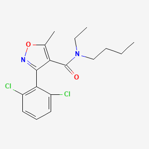 molecular formula C17H20Cl2N2O2 B4973936 N-butyl-3-(2,6-dichlorophenyl)-N-ethyl-5-methyl-1,2-oxazole-4-carboxamide 