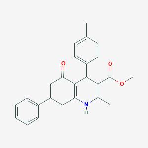 molecular formula C25H25NO3 B4974165 methyl 2-methyl-4-(4-methylphenyl)-5-oxo-7-phenyl-4,6,7,8-tetrahydro-1H-quinoline-3-carboxylate 
