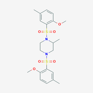B497419 1,4-Bis[(2-methoxy-5-methylphenyl)sulfonyl]-2-methylpiperazine CAS No. 398996-50-4