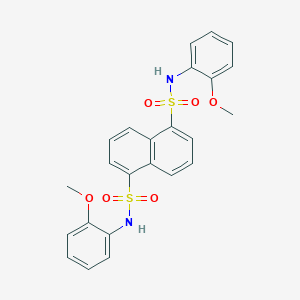 molecular formula C24H22N2O6S2 B497421 N~1~,N~5~-bis(2-methoxyphenyl)-1,5-naphthalenedisulfonamide 