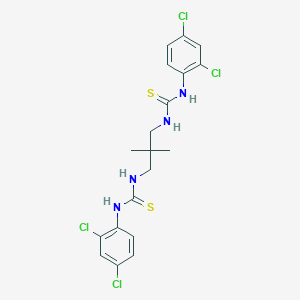 molecular formula C19H20Cl4N4S2 B4974216 N'-(3-{[(2,4-DICHLOROANILINO)CARBOTHIOYL]AMINO}-2,2-DIMETHYLPROPYL)-N-(2,4-DICHLOROPHENYL)THIOUREA 