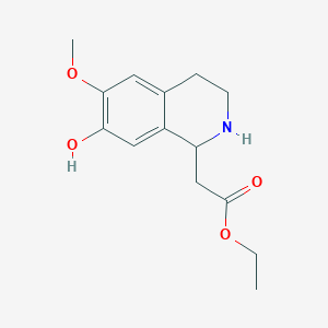 Ethyl 2-(7-hydroxy-6-methoxy-1,2,3,4-tetrahydroisoquinolin-1-YL)acetate