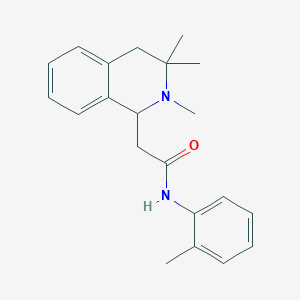 molecular formula C21H26N2O B4974337 N-(2-methylphenyl)-2-(2,3,3-trimethyl-1,4-dihydroisoquinolin-1-yl)acetamide 