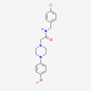 molecular formula C20H24ClN3O2 B4974493 N-[(4-chlorophenyl)methyl]-2-[4-(4-methoxyphenyl)piperazin-1-yl]acetamide 