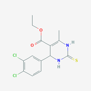 molecular formula C14H14Cl2N2O2S B4974549 ethyl 4-(3,4-dichlorophenyl)-6-methyl-2-sulfanylidene-3,4-dihydro-1H-pyrimidine-5-carboxylate CAS No. 5675-97-8