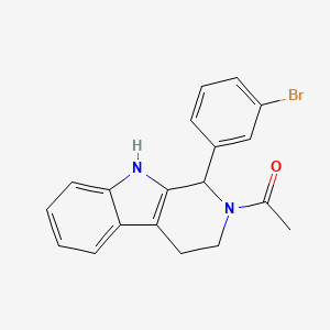 molecular formula C19H17BrN2O B4974583 1-[1-(3-Bromophenyl)-1,3,4,9-tetrahydropyrido[3,4-b]indol-2-yl]ethanone 